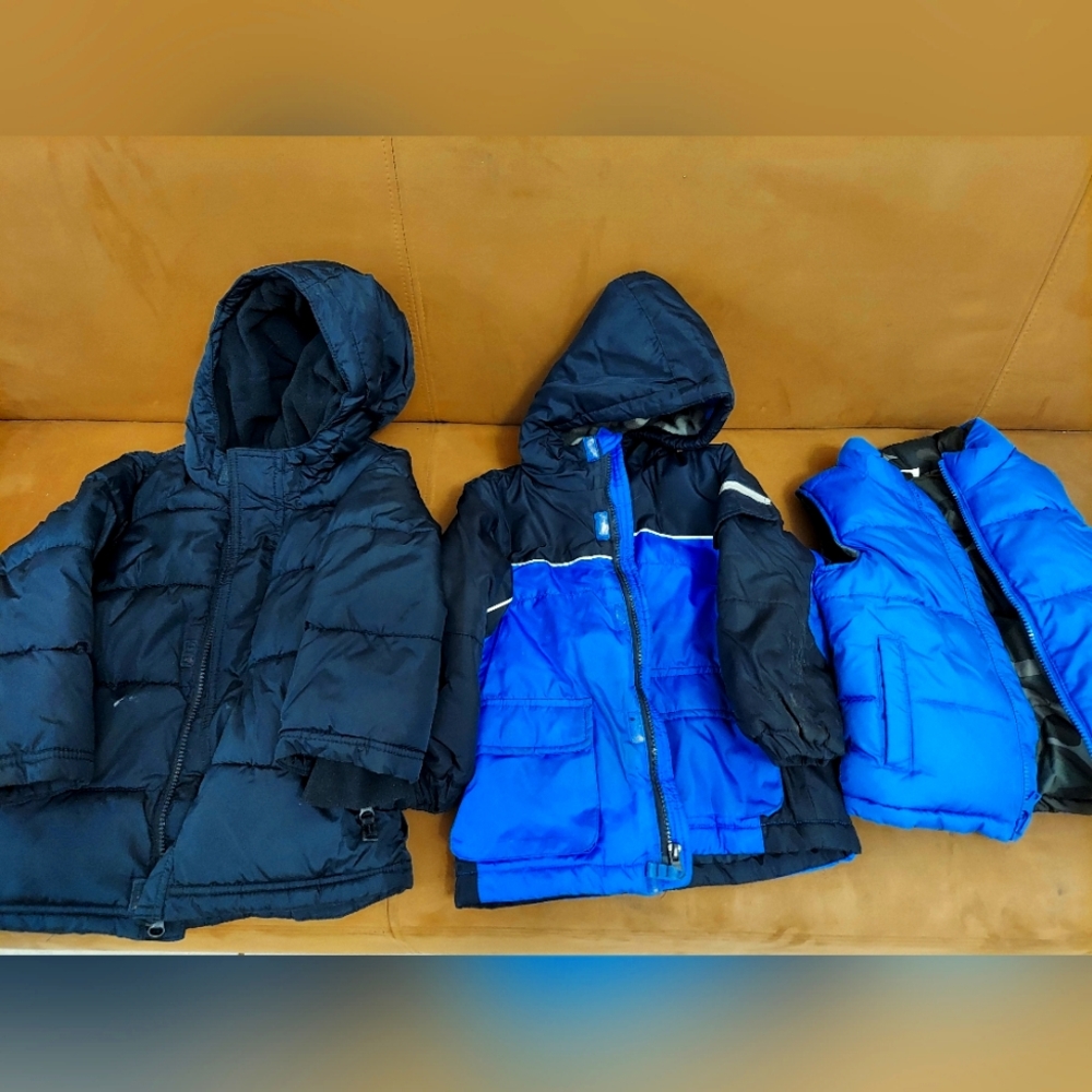 Set of (3) Toddler Boys Jackets, Size 3-5